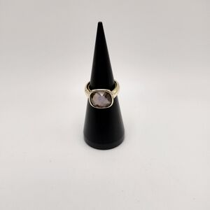 AVON (NRT) multi faceted faux gold tone marked.